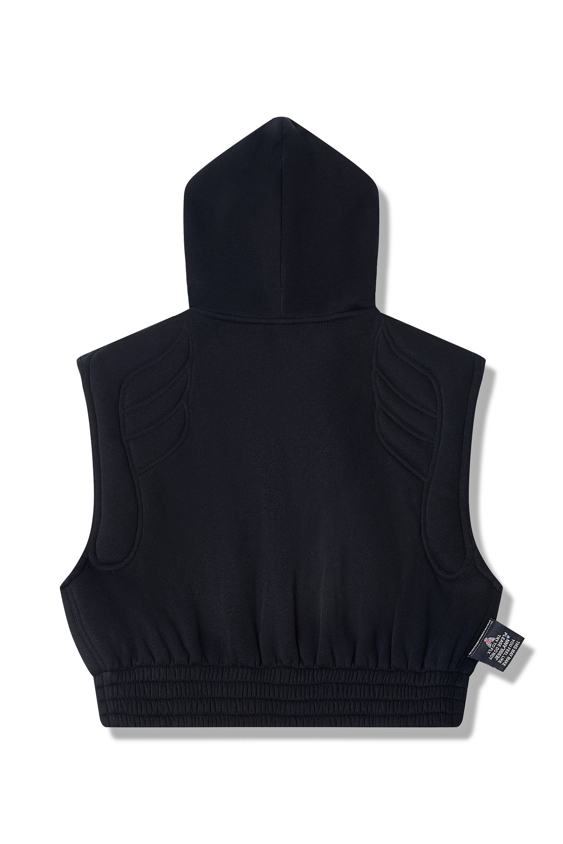 HOODIE CROP COUTURE BLACK