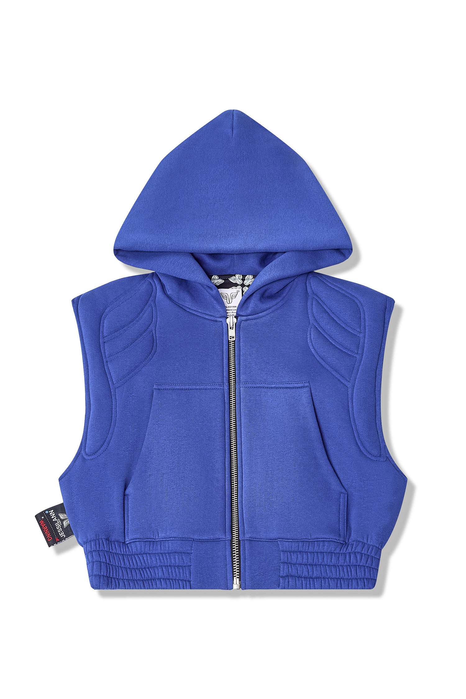 HOODIE CROP COUTURE BLUE