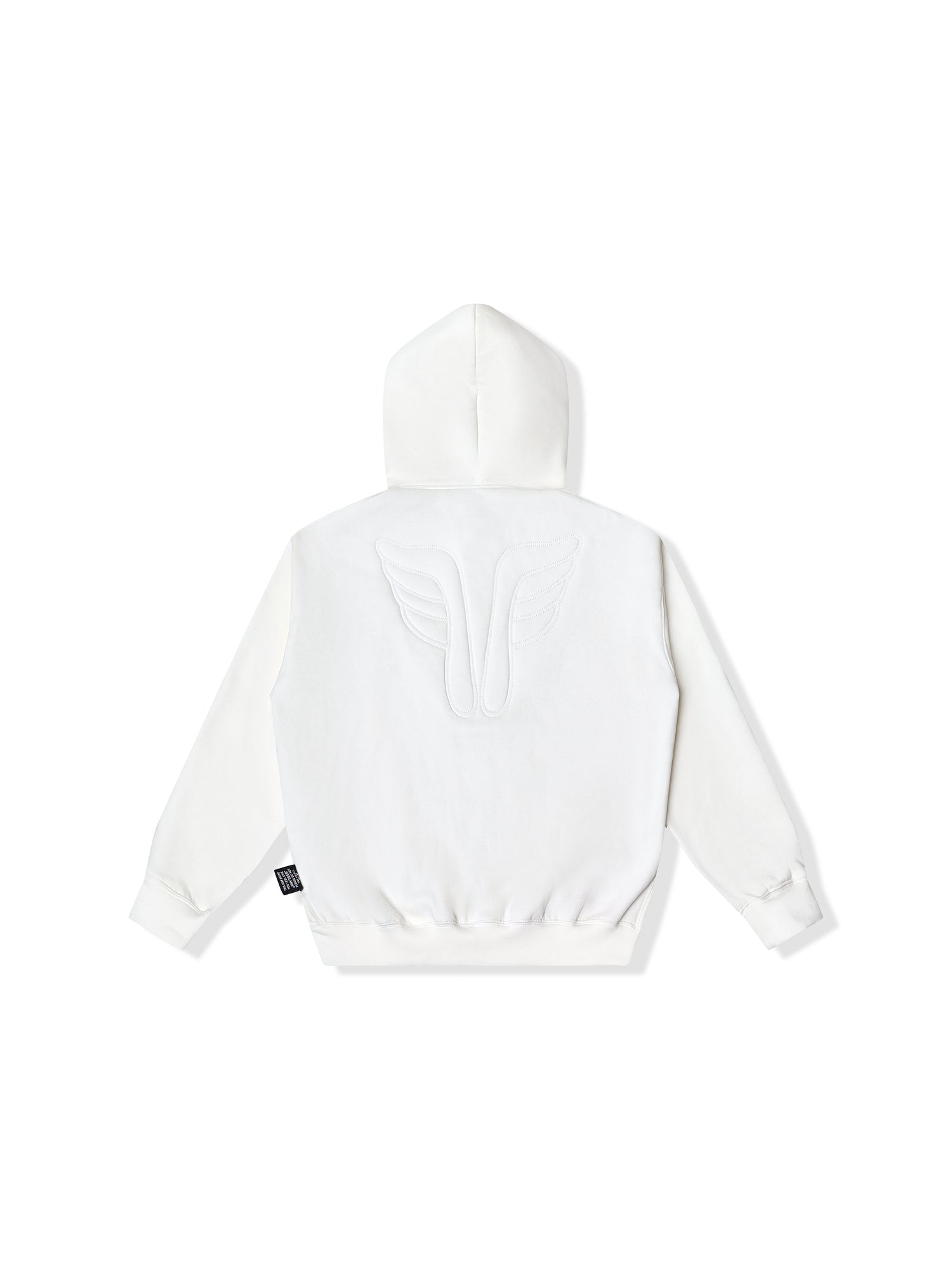 HOODIE ZIP OVERSIZE ANGEL COUTURE WHITE