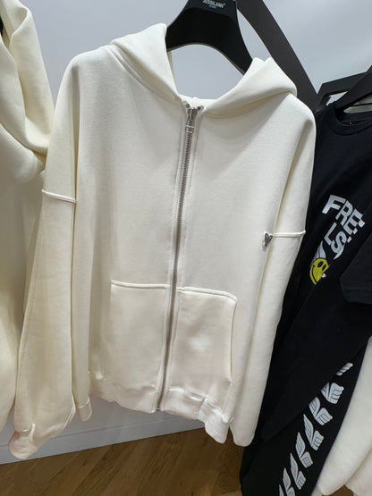 HOODIE basic keep distance White