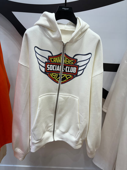 HOODIE ZIP CSC White